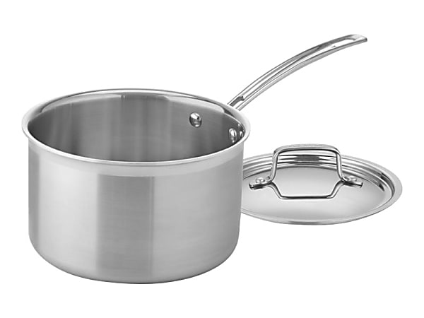 Cuisinart MultiClad Pro MCP194 20N Saucepan with cover 1 gal - Office Depot