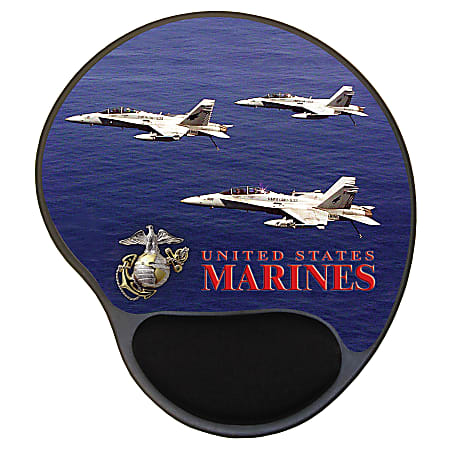 Integrity Ergonomic Mouse Pad, 8.5" x 10", Marines Air Power, Pack Of 6