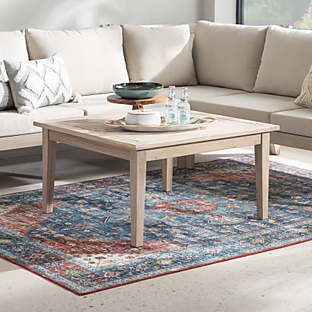 Natural wood on sale coffee table square