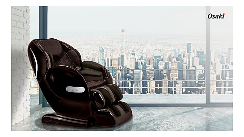 Osaki black faux top leather reclining massage chair