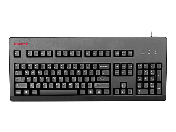CHERRY MX-Board G80-3000 - Keyboard - PS/2, USB - QWERTY - English - key switch: CHERRY MX Silent Red - black