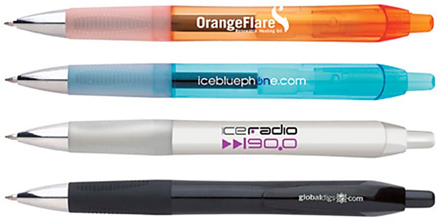 BIC Clear Orange Intensity Clic Gel Pen with Blue Ink