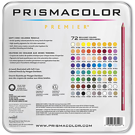 Prismacolor Premier Soft Core Colored Pencils Assorted Colors Pack