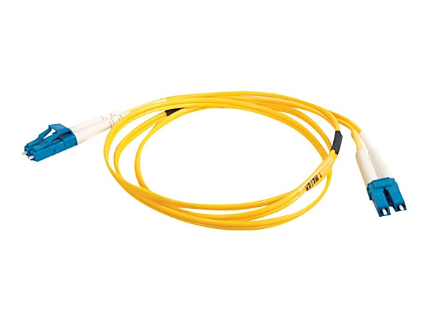 C2G 4m LC-LC 9/125 Duplex Single Mode OS2 Fiber Cable - Plenum CMP-Rated - Yellow - 13ft - Patch cable - LC single-mode (M) to LC single-mode (M) - 4 m - fiber optic - duplex - 9 / 125 micron - OS2 - plenum - yellow