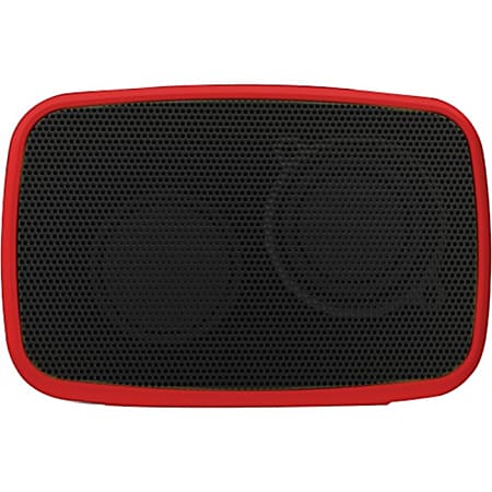 Ematic Rugged Life Portable Bluetooth Speaker System - Red - Battery Rechargeable - USB