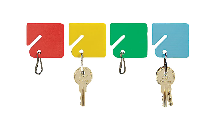 MMF Industries STEELMASTER Slotted Rack Key Tags, 1 1/2", Assorted Colors, Pack Of 20