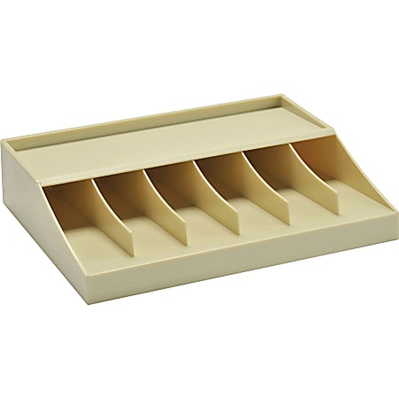 MMF Bill Strap Tray Rack - 6 Compartment(s) - 2.3" Height x 10.6" Width x 8.3" Depth - Counter, Shelf, Desktop - Putty - ABS Plastic - 1 / Each