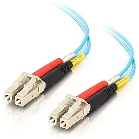 C2G 1m LC-LC 10Gb 50/125 OM3 Duplex Multimode Fiber Optic Cable - Low Smoke Zero Halogen LSZH - Aqua - Patch cable - LC multi-mode (M) to LC multi-mode (M) - 1 m - fiber optic - duplex - 50 / 125 micron - OM3 - aqua