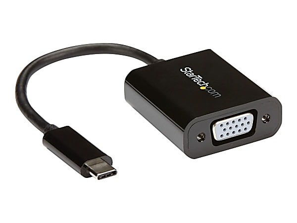 StarTech.com USB-C to VGA Adapter - Black - 1080p - Video Converter  - CDP2VGA