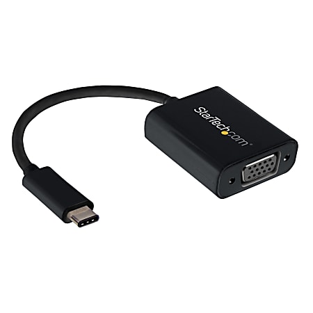 StarTech.com USB-C To VGA Adapter, Black