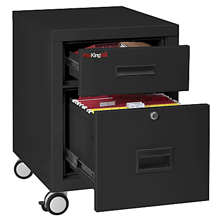 Fireproof File Cabinet Metal Black Dock