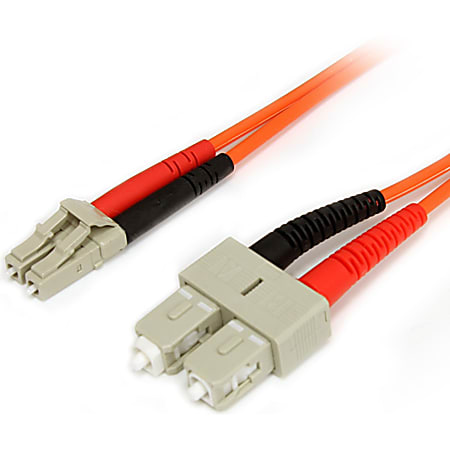 StarTech.com 3m Fiber Optic Cable - Multimode Duplex 62.5/125 LSZH Fiber Jumper Cord - LC/SC - Connect fiber network devices  - FIBLCSC3