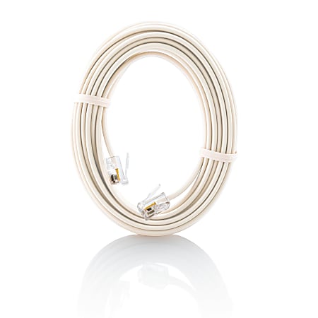 Ativa® Phone Line Cord, 12', Ivory