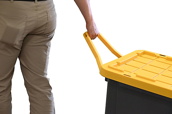 Centrex Tough Box Wheeled Tote With Lid 75 Gallon 46 L x 16 1316 W