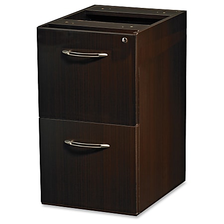 Mayline® Aberdeen 20"D Vertical 2-Drawer Pedestal Credenza, Mocha