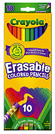 Crayola® Erasable Colored Pencils, Pack Of 10 Colored Pencils