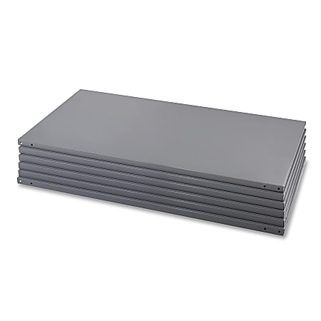 Safco® Industrial Steel Shelf Pack, 85"H x 48"W x 24"D, 6 Shelves, Gray