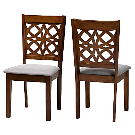 Baxton Studio Abigail Finished Wood Dining Accent Chairs,