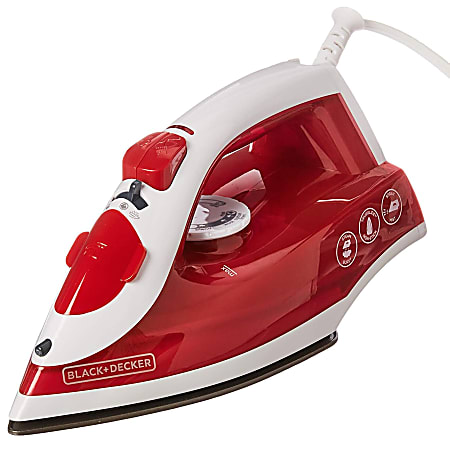Black+Decker Black + Decker TrueGlide Premium Variable Compact Iron With Nonstick Plate, Red
