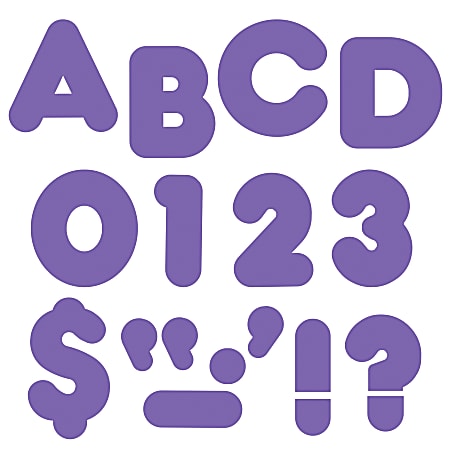 TREND Ready Letters®, Casual Uppercase, 4", Purple, Pack Of 72