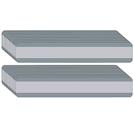 Ashley Productions Double Wide Reading Guide Sentence Strips, 1-1/4" x 7-1/4", Gray, Pack Of 24 Strips