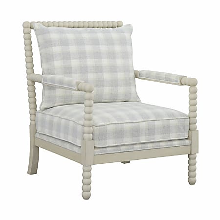 Gray plaid chair top