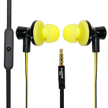GOgroove AudiOHM iDX Earbud Headphones, Yellow