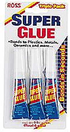Ross® Super Glue, Tube, Pack Of 3