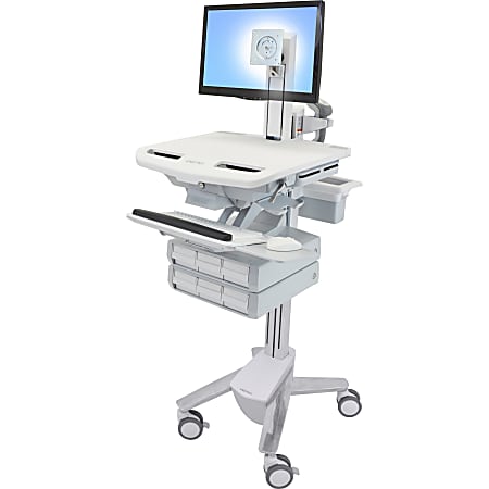 Ergotron StyleView Cart with LCD Pivot, 6 Drawers