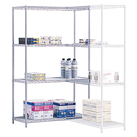 Safco® Industrial Wire Shelving Starter Unit, 36"W x 18"D, Gray