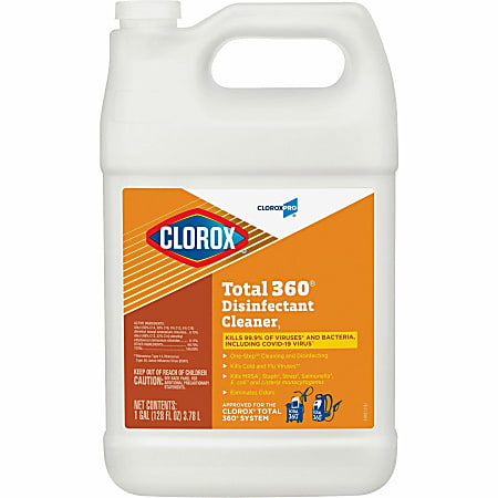 CloroxPro Total 360 Disinfectant Cleaner - 128 fl oz (4 quart) - 144 / Pallet - Translucent