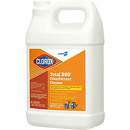 CloroxPro Total 360 Disinfectant Cleaner - 128 fl oz (4 quart) - 144 / Pallet - Translucent