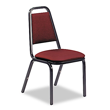 Virco® 8926-Series Vinyl Upholstered Stack Chairs, 34 1/4"H x 18"W x 22"D, Wine, Pack Of 4