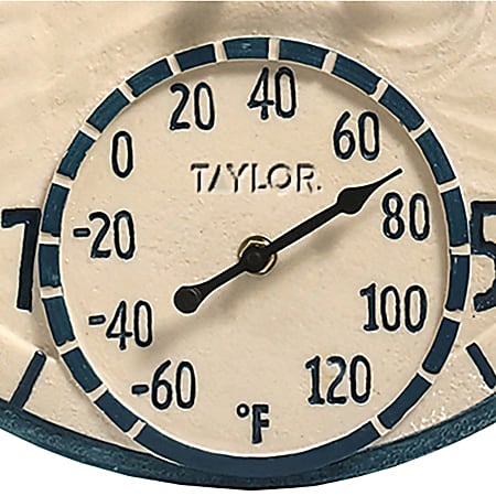 Taylor Precision Products 14 Flamingo Clock with Thermometer One Size, 