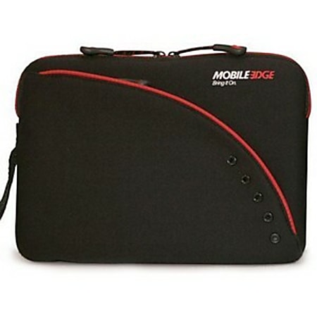 Mobile Edge UltraPortable Notebook Sleeve - 8" x 11.25" x 1.25" - Neoprene - Black, Red