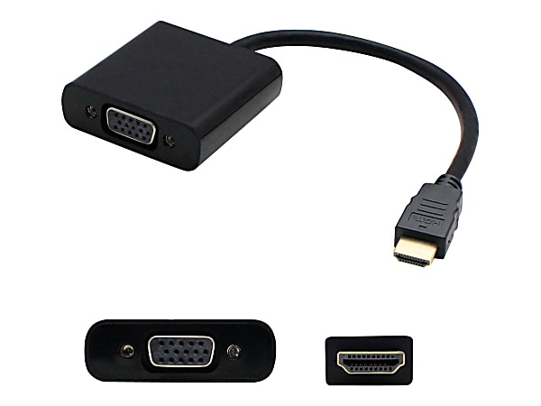 AddOn 5 Pack 8in HDMI to VGA Adapter Cable - Video converter - HDMI - VGA - black (pack of 5)