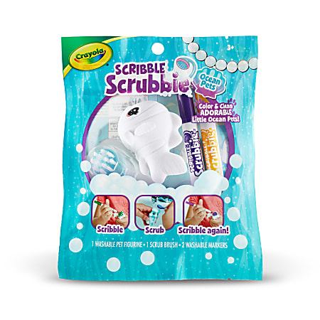 Crayola Scribble Scrubbie Ocean Pets Set Assorted Colors Office