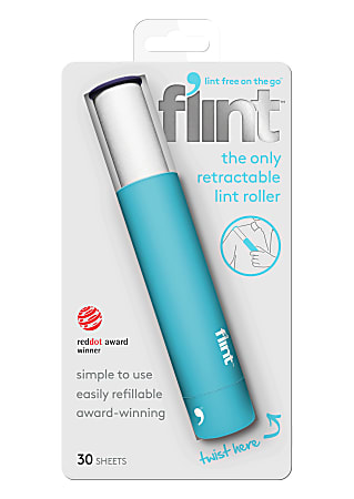 Flint Lint Roller, Light Blue/Navy