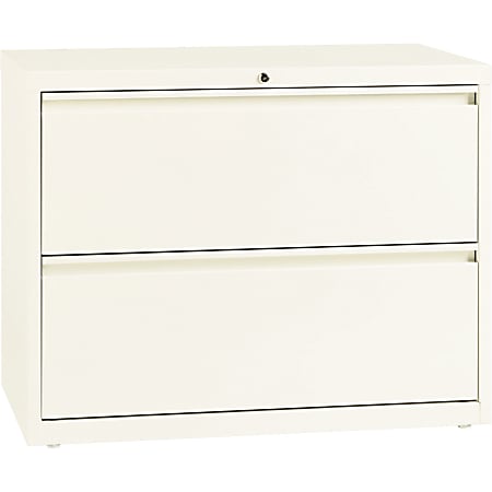 Lorell® 36"W Lateral 2-Drawer File Cabinet, Metal, Cloud