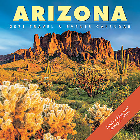 Willow Creek Press Scenic Monthly Wall Calendar, 12" x 12", FSC® Certified, Arizona, January to December 2021, 10501