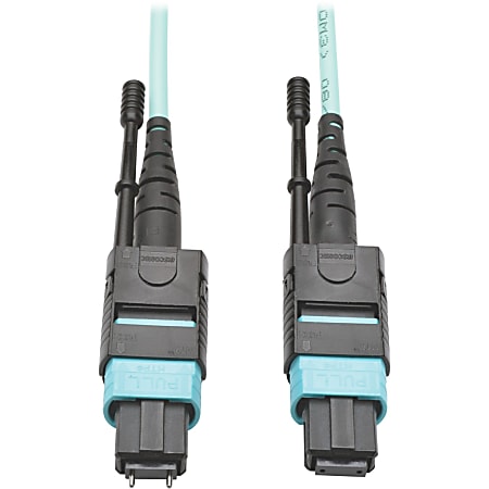 Tripp Lite 10M MTP/MTO Multimode Cable 12 Fiber 40 GbE OM3 Aqua M/F 33ft 33' 10 Meter, N84210M12MF