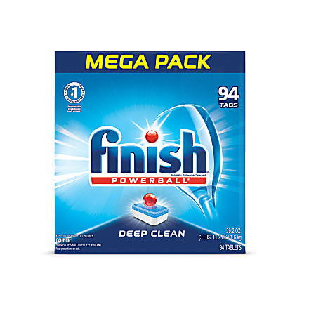 Finish Powerball Dishwasher Tabs, Fresh Scent, 59.2 Oz, Box Of 94 Tabs