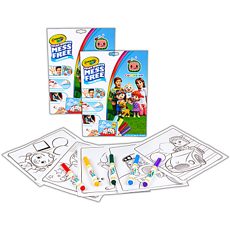 Crayola Color Wonder Coloring Pad & Markers, Cocomelon, Pack Of 2 Sets