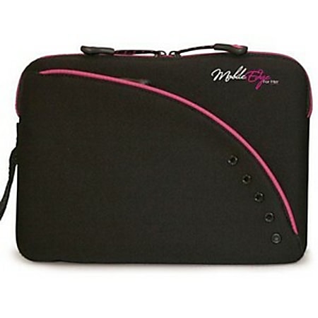 Mobile Edge UltraPortable Notebook Sleeve - 8" x 11.25" x 1.25" - Neoprene - Black, Pink