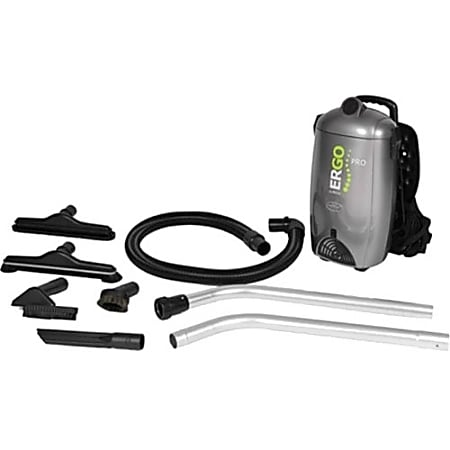 Atrix VACBPAI Ergo Pro Backpack HEPA Vacuum - 2 gal - Filter, Hose, Wand, Crevice Tool, Upholstery Tool, Brush - Carpet, Hard Floor - 5.5 ft Hose Length - HEPA - 792.9 gal/min - AC Supply - 120 V AC - 72 dB Noise