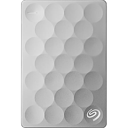 Seagate Backup Plus Ultra Slim 2TB External Hard Drive, USB 3.0, Platinum, STEH2000100