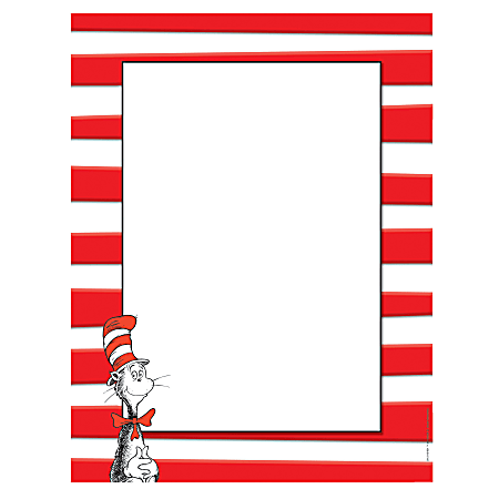 Eureka Dr. Seuss The Cat In The Hat Computer Paper Letter Size 8 12 x ...