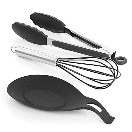 MegaChef Silicone Cooking Utensils Assorted Set Of 12 Utensils - Office  Depot