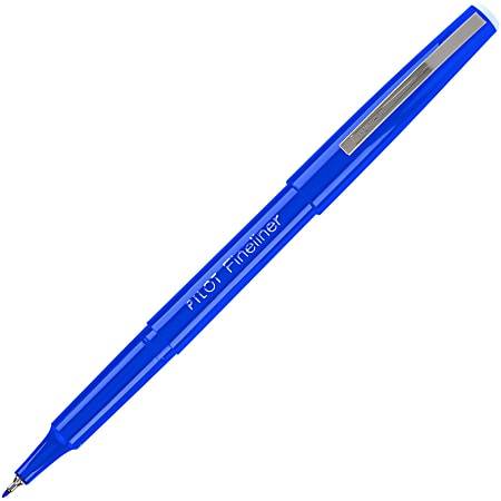 Pilot Fineliner Markers - 0.7 mm Fine Pen Point - Blue Ink - Blue Barrel - Acrylic Fiber Tip - 1 Dozen