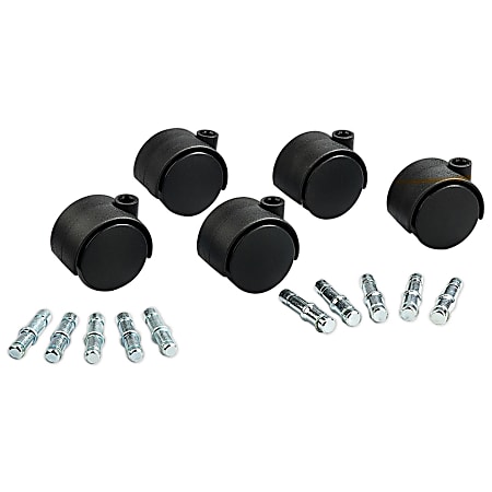 Master Caster Get It Movin' Hard Wheel Casters For Metal Bases On Carpeted Floors, Pack Of 5